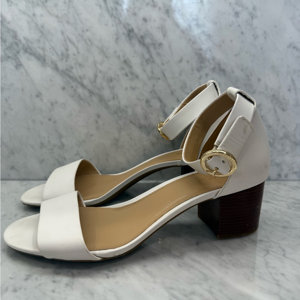 Michael Kors White Block Sandals - Picture 5 of 9